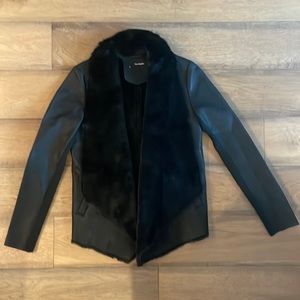 The Kooples Faux fur lined leather jacket